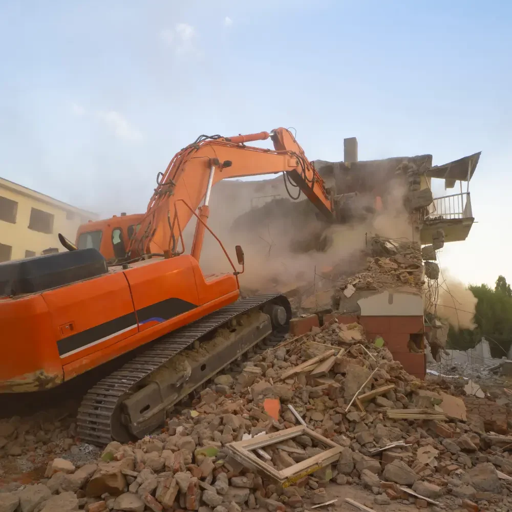Controlled implosion in Abu Dhabi urban area